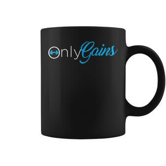 Bodybuilder Gym Clothes | Only Gainz Only Gains Coffee Mug - Seseable
