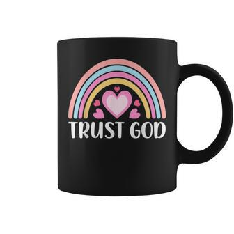 Boho Rainbow For Women Trust God Have Faith Christian Faith Funny Gifts Coffee Mug | Mazezy DE