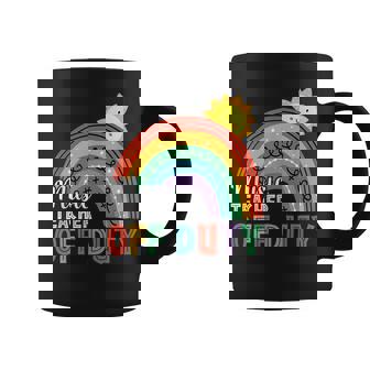 Boho Rainbow Music Teacher Off Duty Last Day Of School Coffee Mug | Mazezy