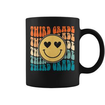 Boho Vintage Retro Groovy Smile 3Rd Third Grade Teacher Coffee Mug | Mazezy