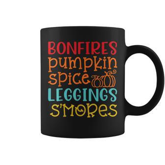 Bonfire Pumpkin Spice Leggings S'mores Fall Halloween Cute Halloween Coffee Mug | Mazezy