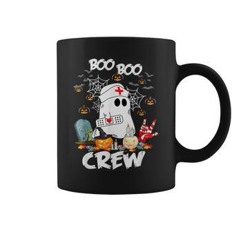 Boo Boo Crew Ghost Nurse Retro Halloween 2023 Nursing Rn Coffee Mug - Monsterry