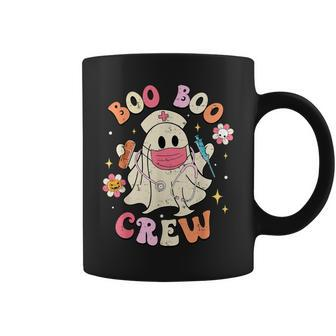 Boo Boo Crew Nurse Ghost Retro Halloween Nurse Coffee Mug | Mazezy
