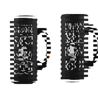 Boo Ghost Halloween Pumpkin Spice Latte Fall Love Womens Latte Coffee Mug | Mazezy
