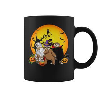 Boo Halloween Sloth With Pumpkin Halloween Costume Coffee Mug - Monsterry