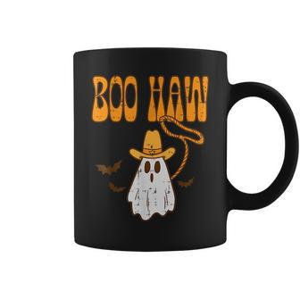 Boo Haw Cowboy Ghost Retro Vintage Groovy Halloween Boys Men Halloween Funny Gifts Coffee Mug | Mazezy