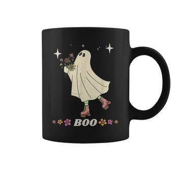 Boo Roller Skating Hippie Ghost For Halloween And More Coffee Mug - Thegiftio UK