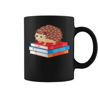 Book Nerd Funny Hedgehog Reading Lover Gift Idea Reading Funny Designs Funny Gifts Coffee Mug | Mazezy