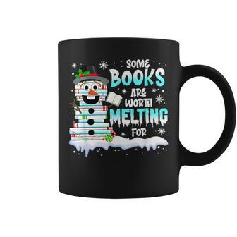 Some Books Are Worth Melting For Christmas Snowman Books Coffee Mug | Mazezy