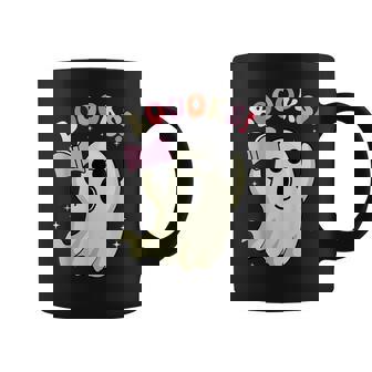 Boooks Ghost Groovy Book Reading Halloween Teacher Coffee Mug - Thegiftio