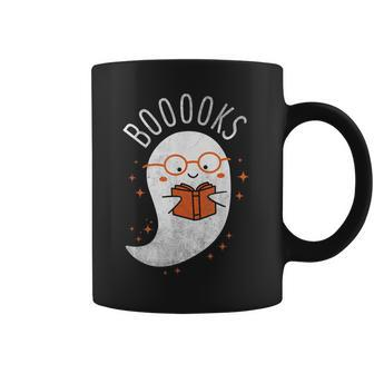 Booooks Ghost Funny Halloween Teacher Book Library Reading Gift For Women Coffee Mug - Thegiftio UK