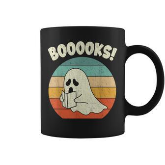 Booooks Ghost Halloween Vintage Teacher Book Library Reading Gifts For Teacher Funny Gifts Coffee Mug | Mazezy