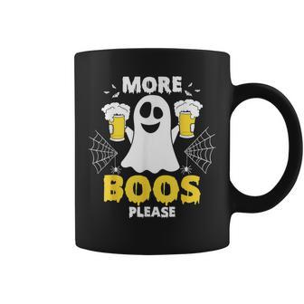 More Boos Please Ghost Beer Halloween Beer Drinking Coffee Mug - Monsterry DE