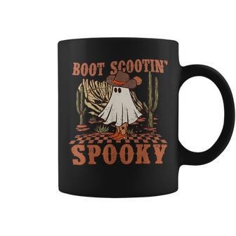 Boot Scootin Spooky Western Halloween Ghost Spooky Season Coffee Mug - Monsterry DE