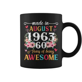 Born August 1963 60Th Birthday Gift Made In 1963 60 Year Old Coffee Mug - Seseable