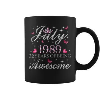 Born In July 1989 32 Years Of Being Awesome 32Nd Bday Coffee Mug | Mazezy