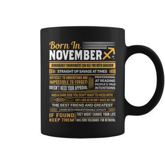 Born In November Sagittarius Birthday Coffee Mug | Mazezy