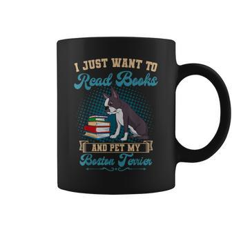 Boston Terrier American Gentleman Bibliophile Book Lover Boston Funny Gifts Coffee Mug | Mazezy