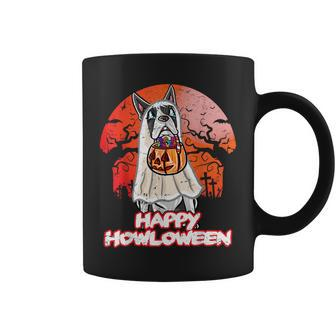 Boston Terrier Happy Halloween Costume Ghost Coffee Mug - Monsterry CA