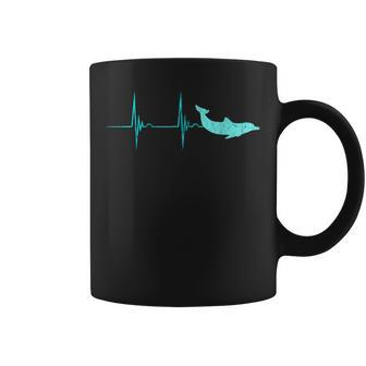 Bottlenose Dolphin Heartbeat Mammals Ekg Pulse Ocean Coffee Mug | Mazezy