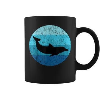 Bottlenose Dolphin Retro Vintage Ocean Water Mammals Animal Coffee Mug | Mazezy