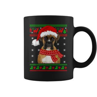Boxer Dog Ugly Sweater Christmas Puppy Dog Lover Coffee Mug | Mazezy