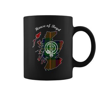 Boyd Surname Last Name Scottish Clan Tartan Badge Crest Funny Last Name Designs Funny Gifts Coffee Mug | Mazezy