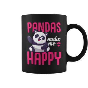 Boys Pandas Make Me Happy Panda Bear Coffee Mug | Mazezy CA