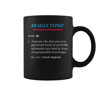 Braille Typist Definition Coffee Mug | Mazezy