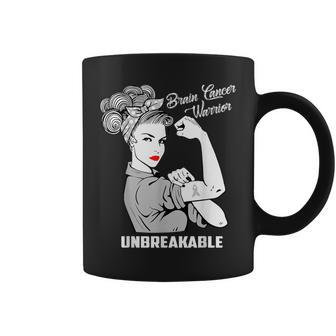Brain Cancer Warrior Unbreakable Awareness Coffee Mug | Mazezy