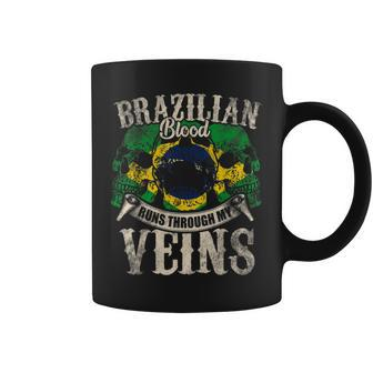 Brazilian Blood Runs Through My Veins Coffee Mug - Seseable