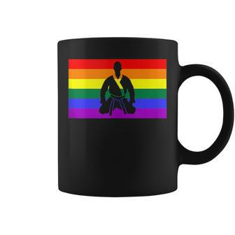 Brazilian Jiu Jitsu Gay Pride Flag Rainbow Lgbtq Queer Coffee Mug | Mazezy