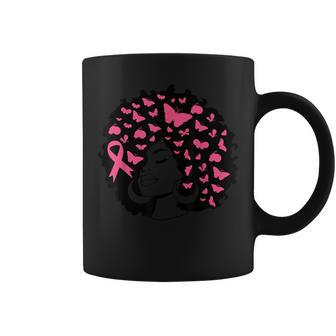 Breast Cancer Awareness Black Survivor Pink Ribbon Coffee Mug - Seseable