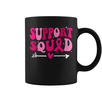 Breast Cancer Awareness Groovy Pink Warrior Support Squad Coffee Mug - Monsterry UK