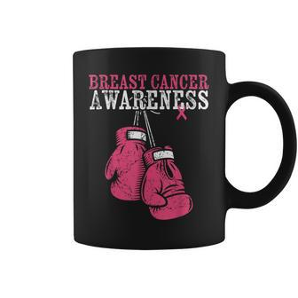 Breast Cancer Awareness Pink Boxing Gloves Survivor Warrior Coffee Mug | Mazezy