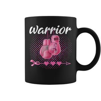 Breast Cancer Awareness Pink Boxing Gloves Warrior Coffee Mug | Mazezy