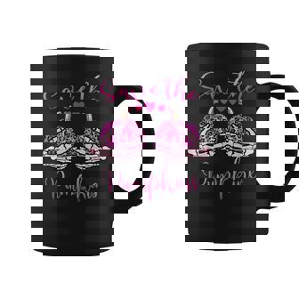 Breast Cancer Awareness Save Your Pumpkins Halloween Coffee Mug | Mazezy