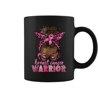 Breast Cancer Awareness Warrior Black Melanin Survivor Coffee Mug - Seseable