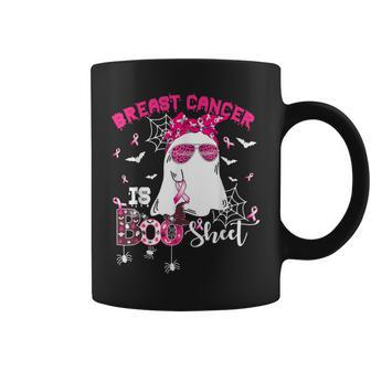 Breast Cancer Is Boo Sheet Cool Ghost Pink Ribbon Halloween Coffee Mug - Seseable