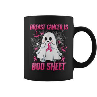 Breast Cancer Is Boo Sheet Ghost Halloween Awareness Groovy Coffee Mug