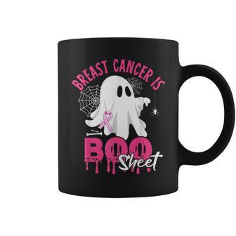 Breast Cancer Is Boo Sheet Halloween Breast Cancer Awareness Coffee Mug - Seseable