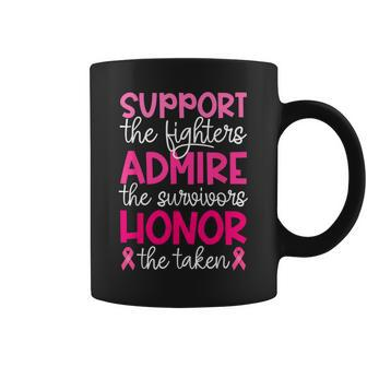 Breast Cancer Support Admire Honor Breast Cancer Awareness Coffee Mug - Seseable