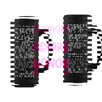 Breast Cancer Support Admire Honor Breast Cancer Awareness Coffee Mug | Seseable CA