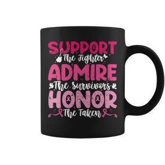Breast Pink Support Admire Honor Breast Cancer Awareness Coffee Mug | Mazezy