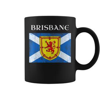 Brisbane Scottish Clan Name Gift Scotland Flag Festival Coffee Mug | Mazezy