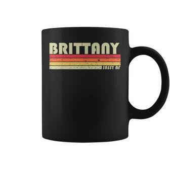 Brittany Gift Name Personalized Retro Vintage 80S Birthday Coffee Mug | Mazezy