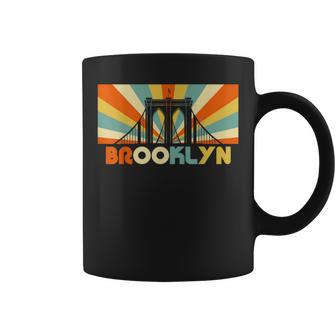 Brooklyn Bridge 70S Retro Vintage Souvenir Coffee Mug | Mazezy