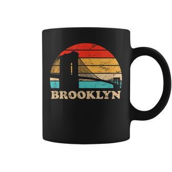 Brooklyn Bridge Vintage Retro Distressed Coffee Mug | Mazezy