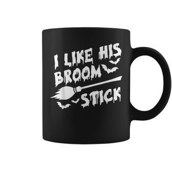 I Like His Broomstick Halloween Matching Couples Coffee Mug - Monsterry AU