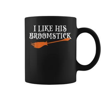 I Like His Broomstick Halloween Couple Custome Coffee Mug - Seseable